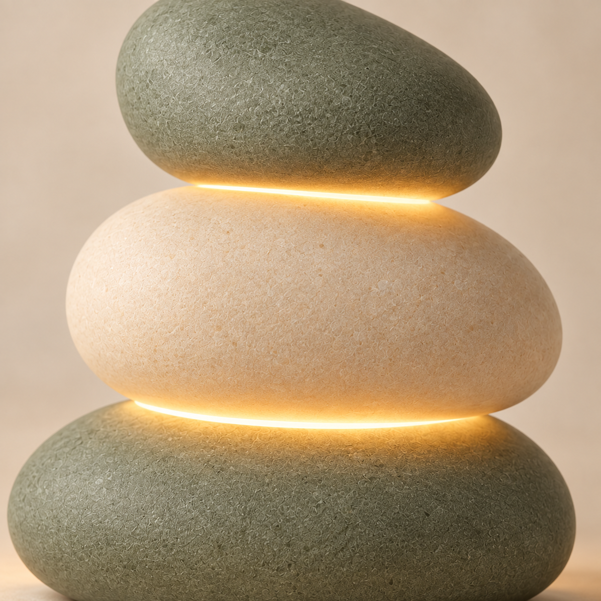 Greendailyes® Stacked Stone-Style LED Table Lamp – Decorative Ambient Light with a Warm White Glow
