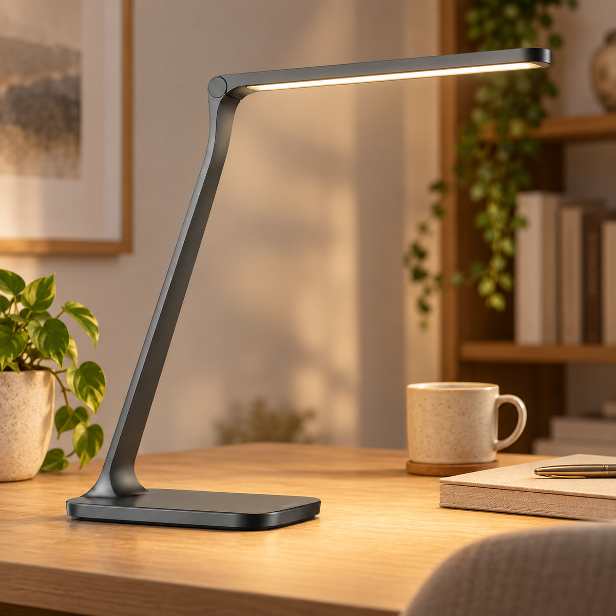 Greendailyes® Anthracite LED Desk Lamp – Minimalist Task Light with a Slim Design for Office and Home Office