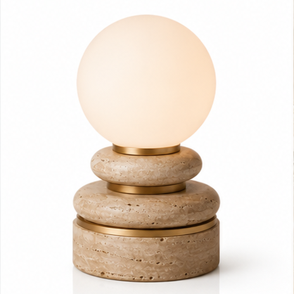 Greendailyes® Spherical Decorative Table Lamp – Warm Ambient Light with Layered Round Base