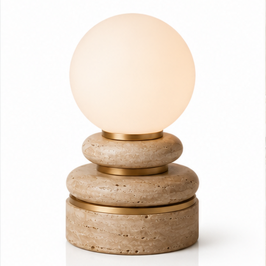 Greendailyes® Spherical Decorative Table Lamp – Warm Ambient Light with Layered Round Base
