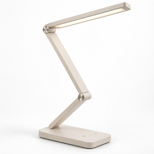 Greendailyes® Adjustable Cream White LED Desk Lamp – Modern Task Light with Touch Controls for Home Office and Reading