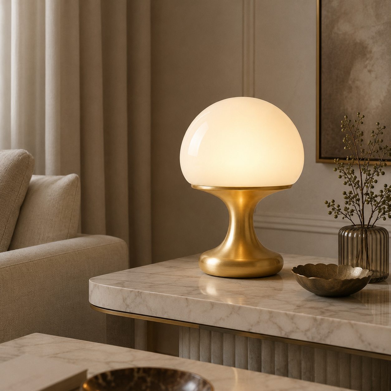 Greendailyes® Rounded Dome Table Lamp – Warm Decorative Ambient Light