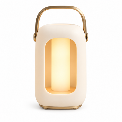Greendailyes® Portable Cream White LED Lantern – Minimalist Night Light with Warm Ambient Glow