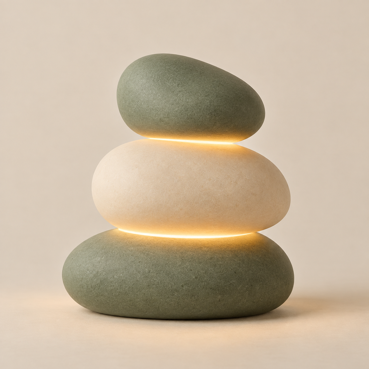 Greendailyes® Stacked Stone-Style LED Table Lamp – Decorative Ambient Light with a Warm White Glow