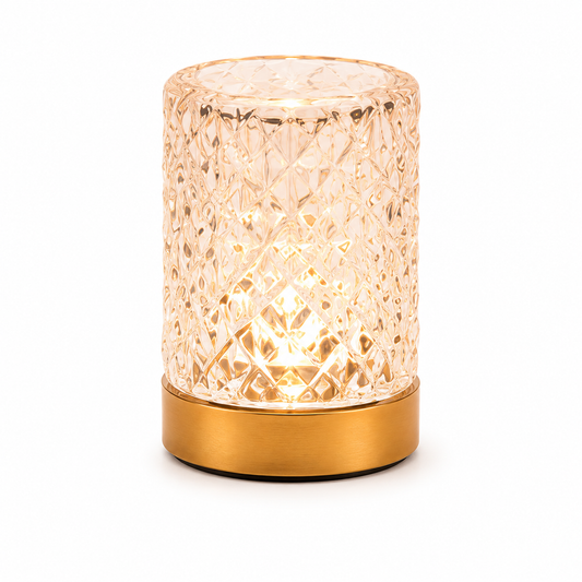 Greendailyes® Faceted Cylinder Night Light – Warm Decorative Table Lamp