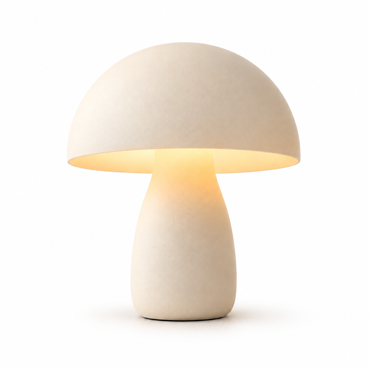 Greendailyes® Cream White Mushroom-Shaped LED Table Lamp – Minimalist Night Light with Warm Ambient Glow