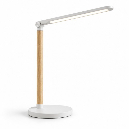 Greendailyes® Minimalist Wood-Style LED Desk Lamp – Modern Task Light for Home Office, Reading, and Study