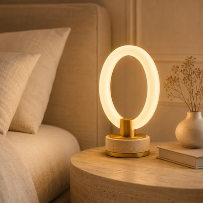 Greendailyes® Oval Ring Decorative Table Lamp – Warm Ambient Light