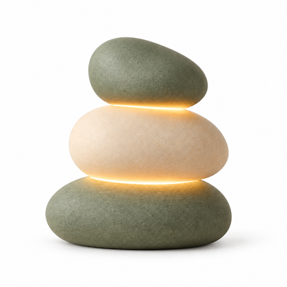 Greendailyes® Stacked Stone-Style LED Table Lamp – Decorative Ambient Light with a Warm White Glow