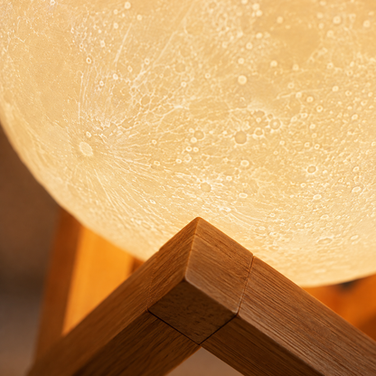 Greendailyes® Moon-Inspired Ambient Night Light with Wooden Stand