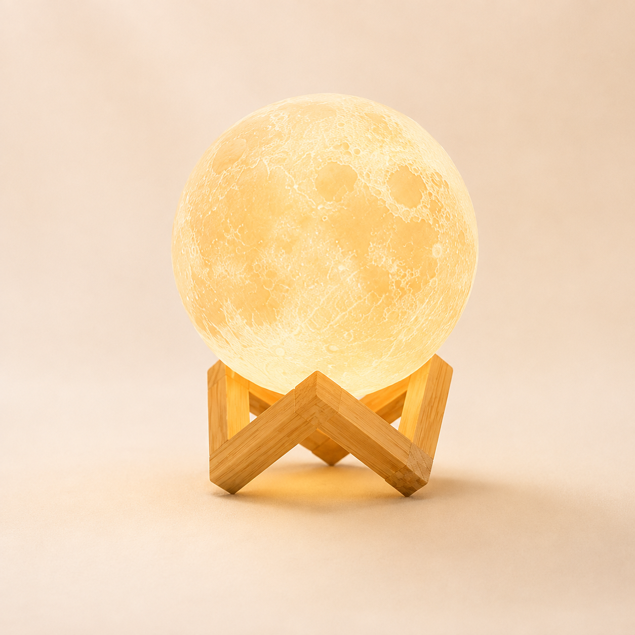 Greendailyes® Moon-Inspired Ambient Night Light with Wooden Stand