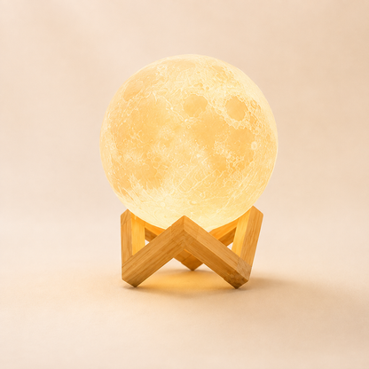 Greendailyes® Moon-Inspired Ambient Night Light with Wooden Stand