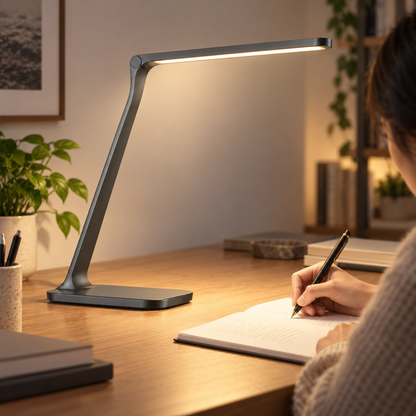 Greendailyes® Anthracite LED Desk Lamp – Minimalist Task Light with a Slim Design for Office and Home Office