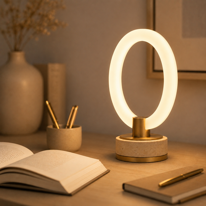 Greendailyes® Oval Ring Decorative Table Lamp – Warm Ambient Light