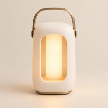 Greendailyes® Portable Cream White LED Lantern – Minimalist Night Light with Warm Ambient Glow